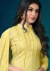 Yellow Embroidered Chanderi Salwar Kameez
