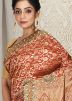 Red Hand Work Kanjivaram Silk Saree