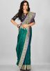 Green Banarasi Silk Festive Saree