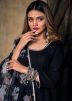 Black Readymade Anarkali Style Pant Suit