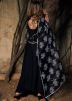 Black Readymade Anarkali Style Pant Suit
