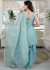 Readymade Blue Embroidered Patiala Suit
