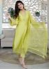 Readymade Green Embroidered Pant Suit