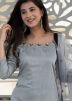 Readymade Grey & Black Embroidered Pant Suit