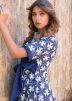 White Printed Tie Up Indo Western Dress
