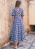 White Printed Tie Up Indo Western Dress