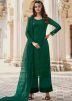 Green Pant Style Salwar Suit With Embroidery