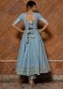 Readymade Blue Gota Embroidered Anarkali Suit Set