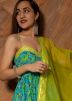 Readymade Blue Anarkali Style Hand Block Printed