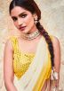 White Printed Saree In Georgette