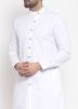 Readymade White Cotton Asymmetric Kurta 