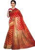 Red Bridal Hand Work Saree In Kanjivaram Silk