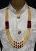 Cream Alloy Based Beaded Multichain Kantha Mala