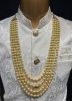 Cream Multichain Alloy Based Kantha Mala