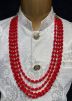 Red Alloy Based Multi Layered Kantha Mala