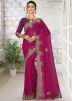 Pink Heavy Border Georgette Saree