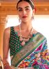 Multicolored Patola Silk Saree & Blouse
