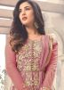Sonal Chauhan Pink Anarkali Suit Set In Net