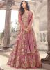 Sonal Chauhan Pink Anarkali Suit Set In Net
