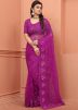 Pinnk Party Style Saree In Resham Embroidery