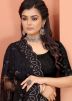 Black Net Resham Embroidered Saree