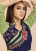 Green Rayon Readymade Indo Western Dress