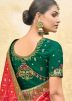 Red Bridal Zari Woven Silk Saree With Heavy Blouse
