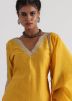 Yellow Readymade Chanderi Palazzo Suit Set