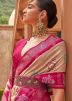 Cream Festive Saree With Patola Print Motifs