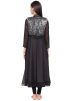 Readymade Grey Jacket Style Long Kurta