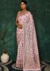 Pink Bridesmaid Saree With Zari Woven Pallu