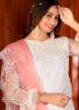 White Embroidere Net Pant Suit Set