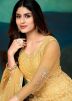 Yellow Anarkali Suit In Thread Embroidery