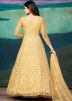 Yellow Anarkali Suit In Thread Embroidery