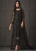 Black Net Embroidered Suit Set & Jacket