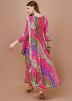 Multicolored Bandhej Printed Readymade Anarkali Suit