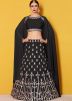Black Art Silk Embroidered Lehenga Choli