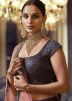 Violet Embroidered Bridal Lehenga Choli