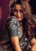Grey Floral Embroidered Pallu Net Saree