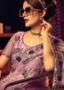 Pink Embroidered Saree & Blouse In Net