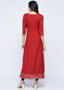 Readymade Gota Work Kurta In Red