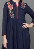 Navy Blue Multi Tiered Readymade Dress