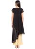 Readymade Black Asymmetric Twin Layered Kurta