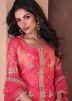 Readymade Pink Embroidered Gharara Style Suit