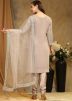 Beige Sequins Embellished Salwar Kameez