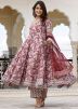 Readymade Maroon Paisley Print Anarkali Suit