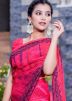 Pink Georgette Saree In Digital Printed