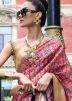 Multi Printed Organza Saree With Blouse