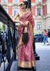 Multi Printed Organza Saree With Blouse