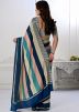 Multicolor Printed Saree In Silk